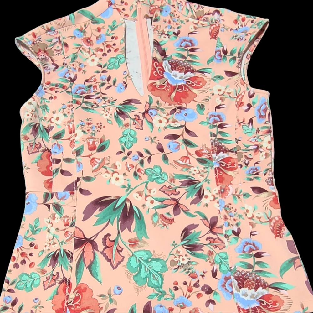 7th Avenue FLoral Sleeveless Blouse
